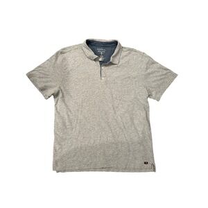 The Normal Brand Mens Gray Short Sleeve Pocket Polo Shirt XL Cotton